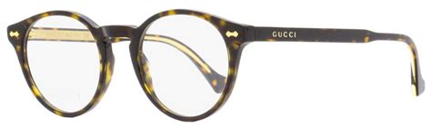 Gucci Pantos Eyeglasses GG0738O 002 Havana/Gold 48mm 